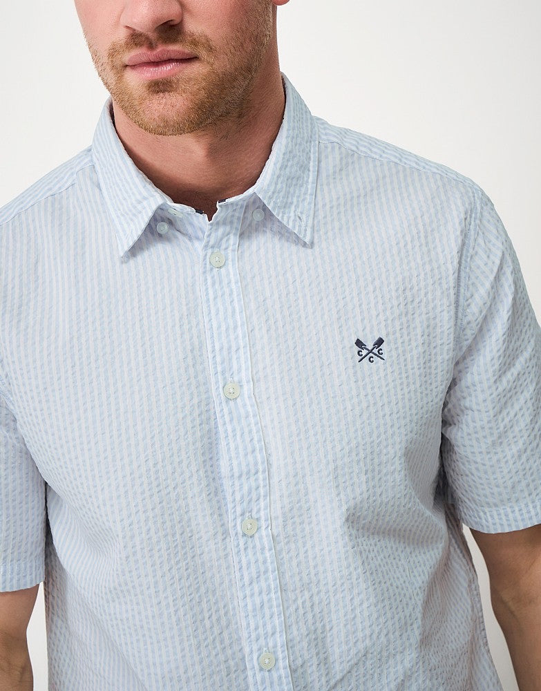 Crew clothing seersucker short sleeve shirt