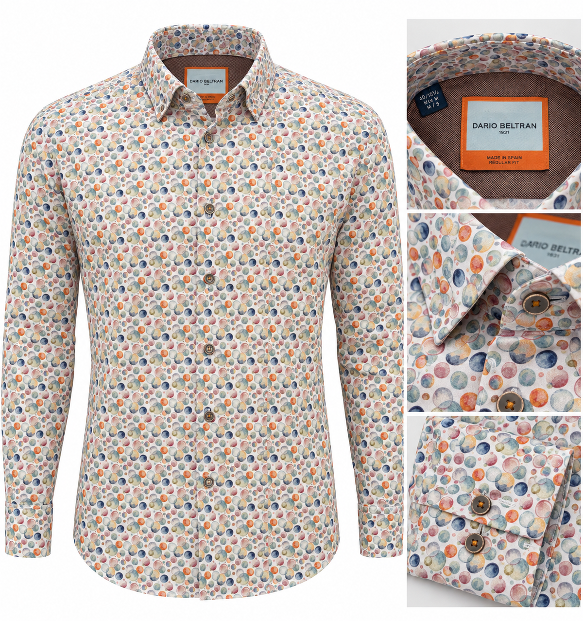 Dario Beltran long sleeve pattern shirt