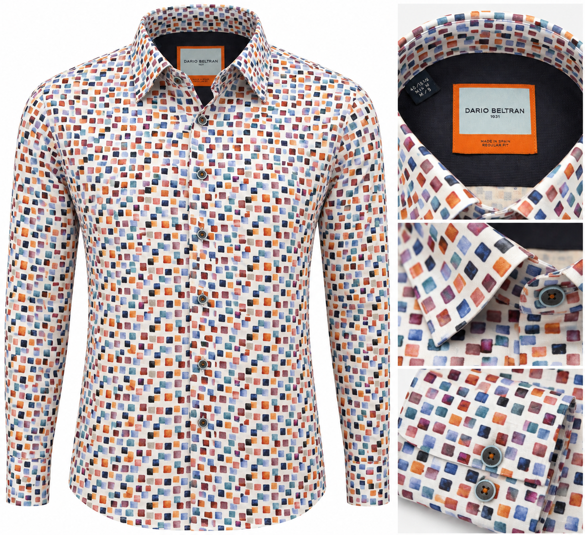 Dario Beltran long sleeve pattern shirt