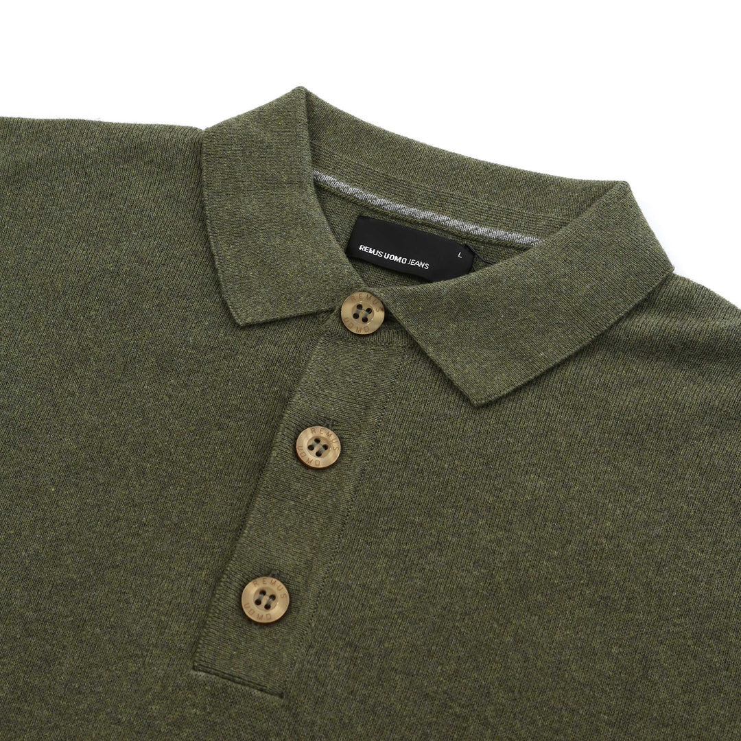 Remus knit long sleeve polo