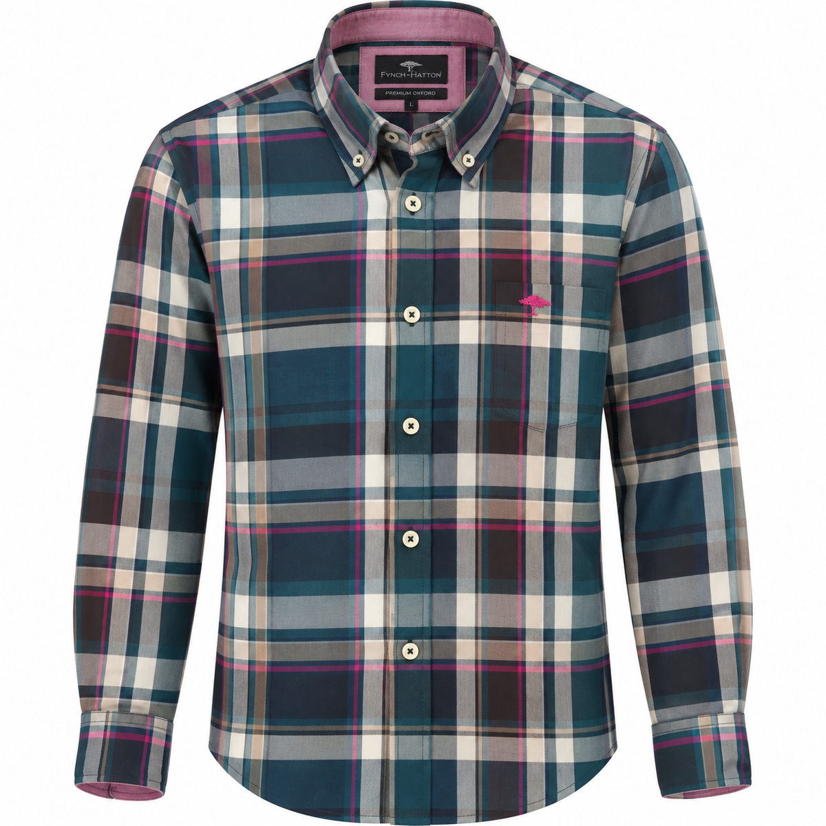 Fynch-Hatton long sleeve check shirt
