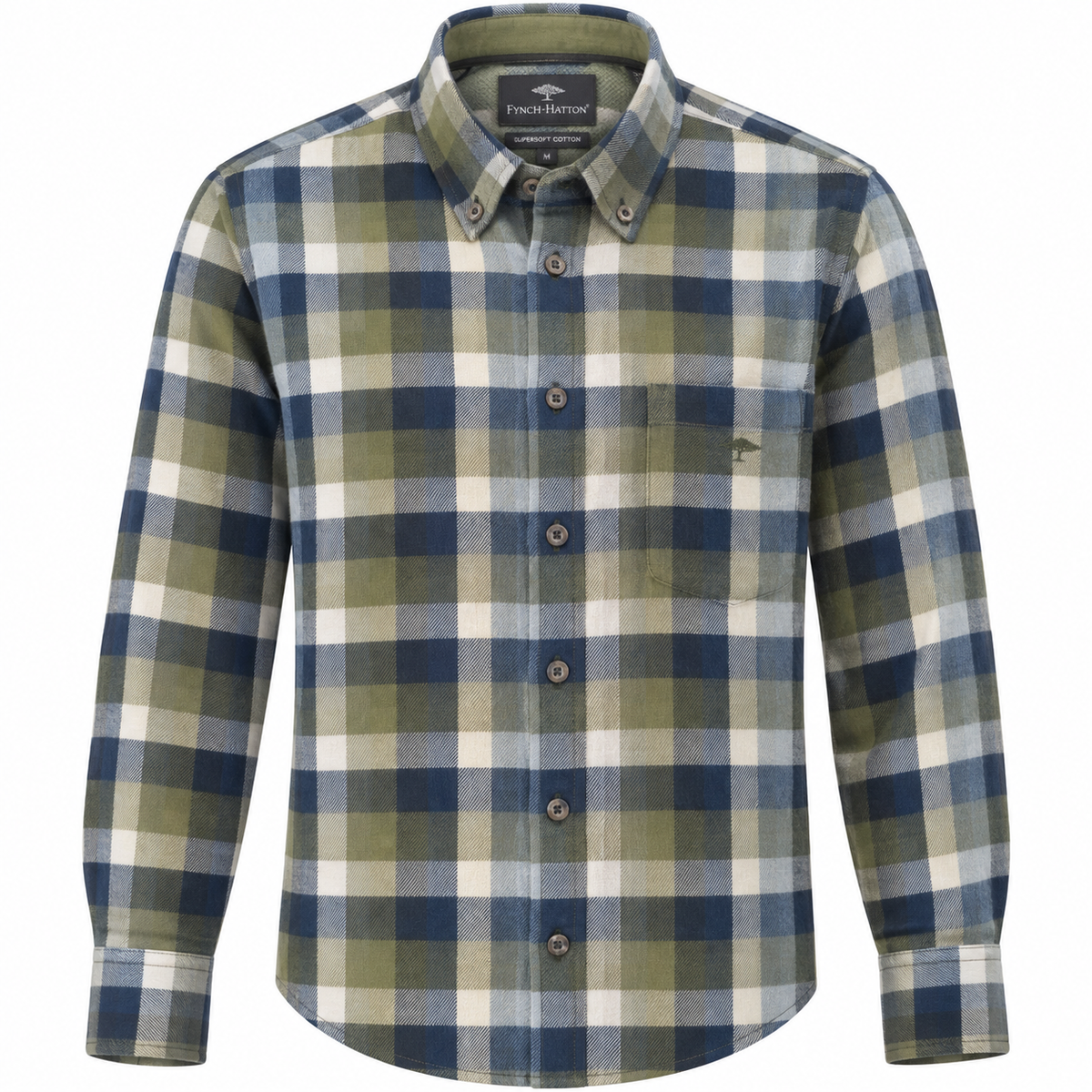 Fynch-Hatton long sleeve flannel shirt