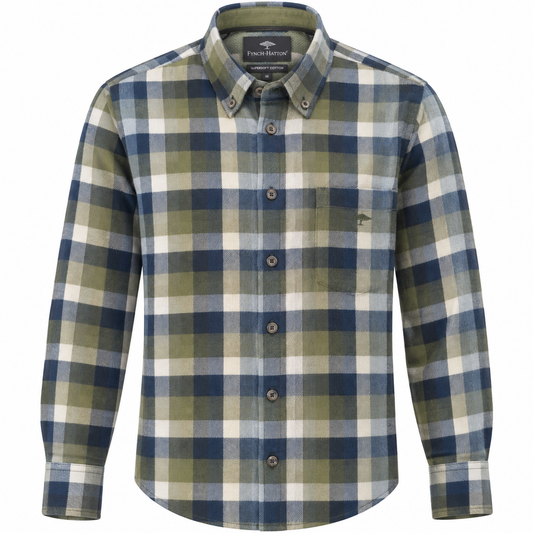 Fynch-Hatton long sleeve flannel shirt