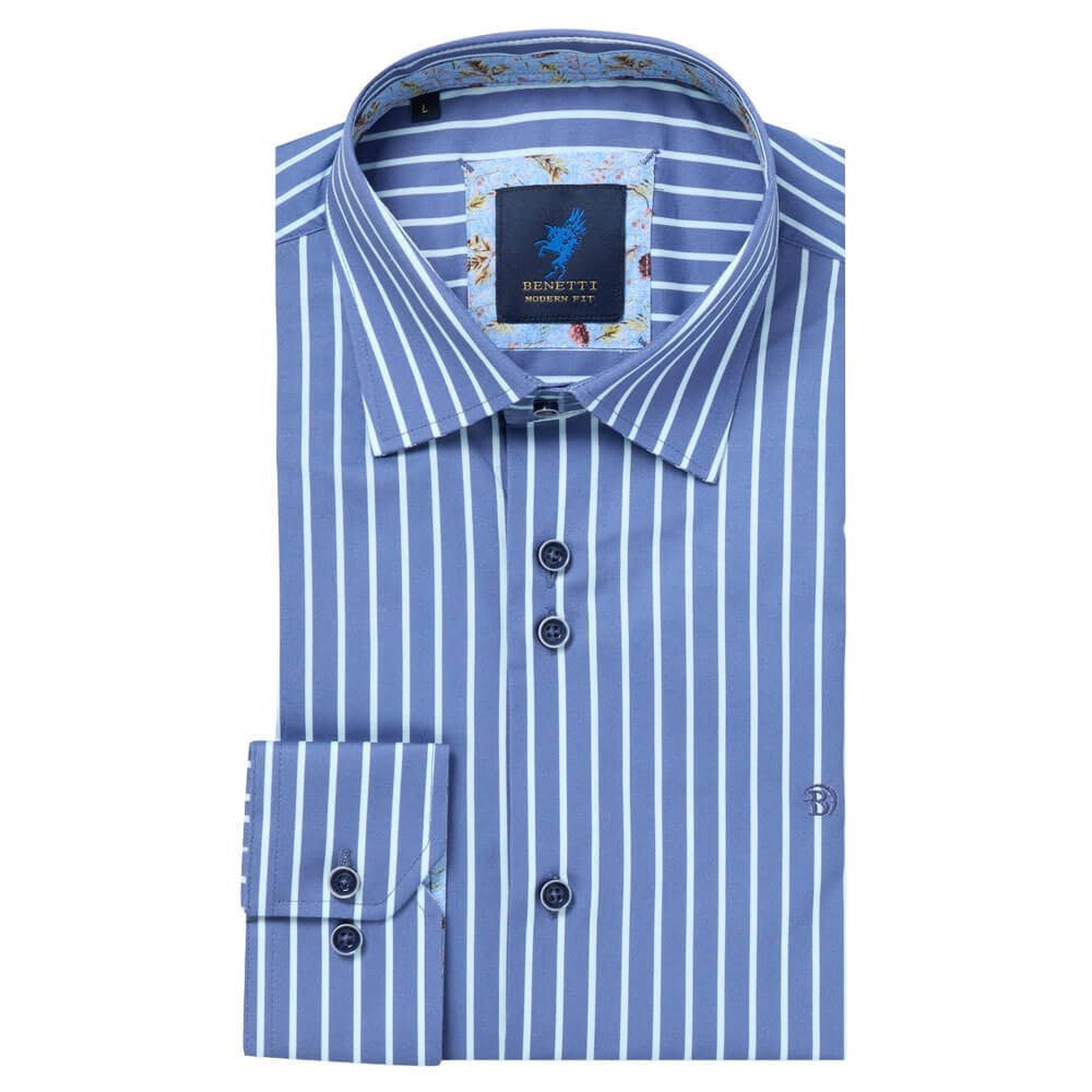 Benetti long sleeve striped shirt