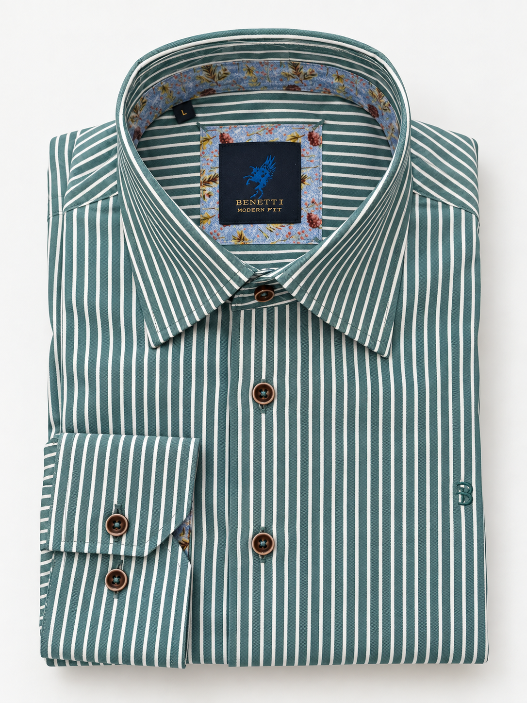 Benetti long sleeve striped shirt