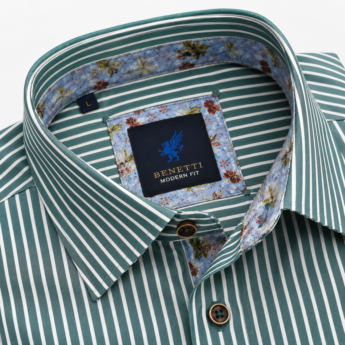 Benetti long sleeve striped shirt