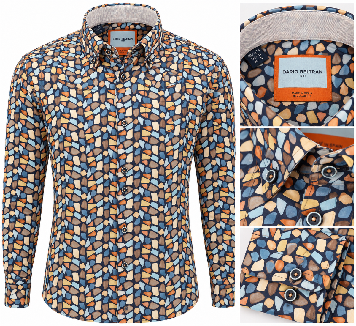 Dario Beltran long sleeve pattern shirt