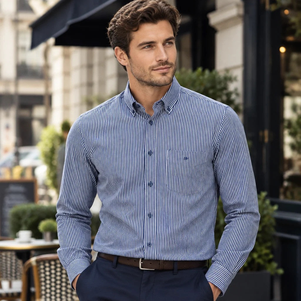 Drifter striped long sleeve shirt