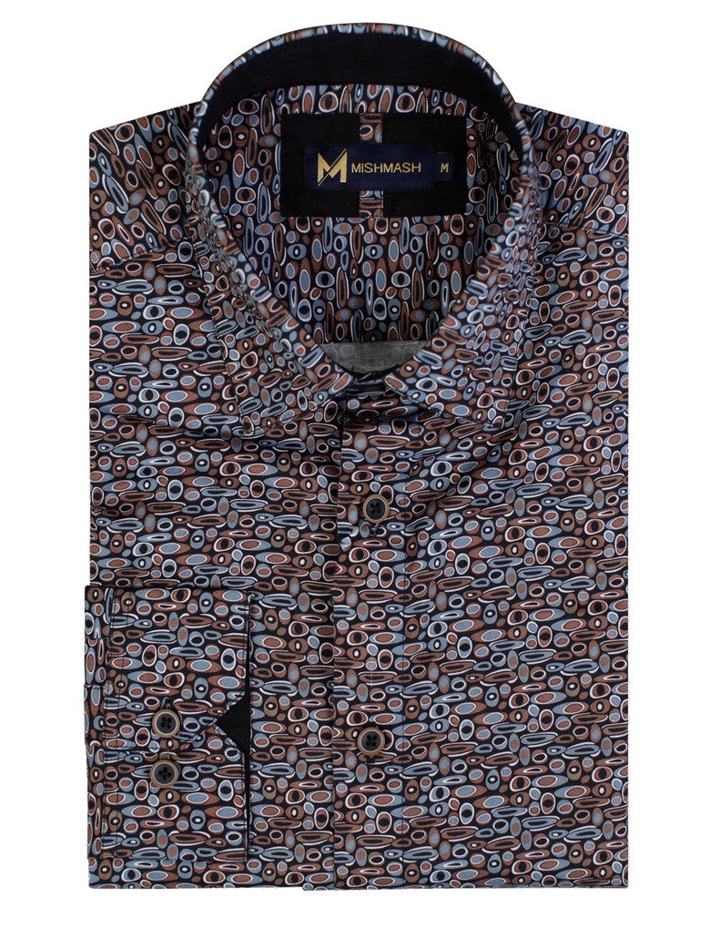Mish Mash pattern long sleeve shirt