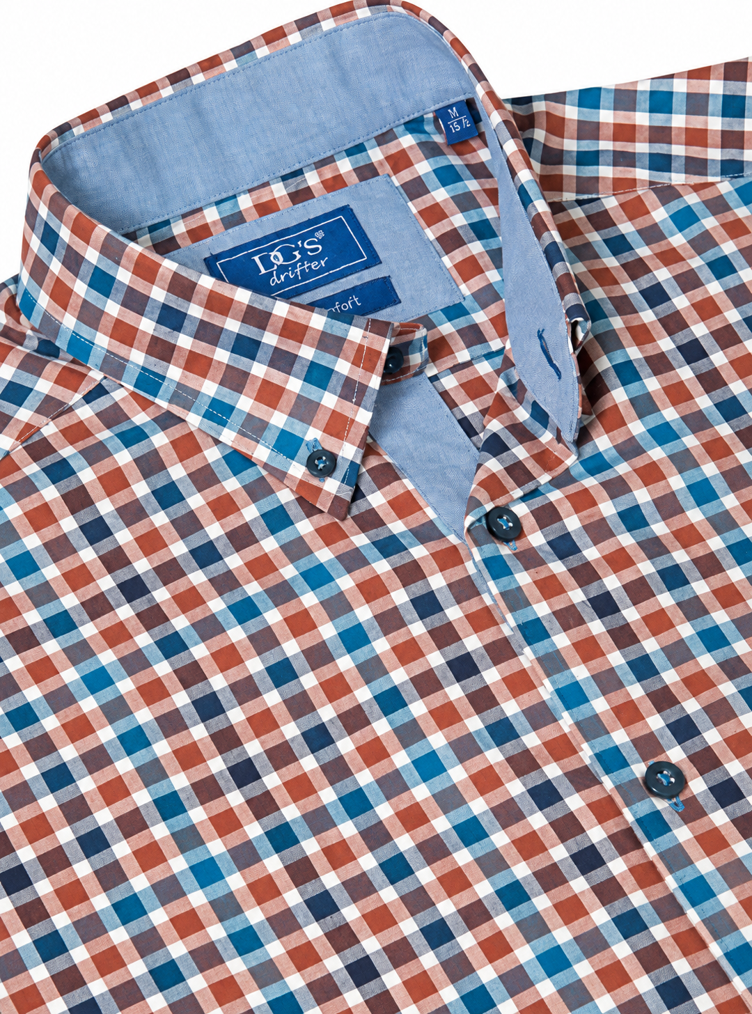 Drifter long sleeve gingham shirt