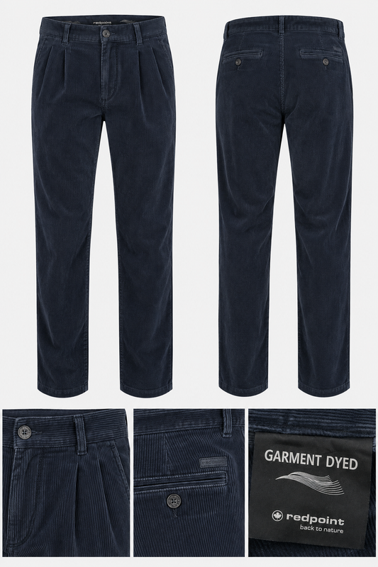 Redpoint pleated cord trousers
