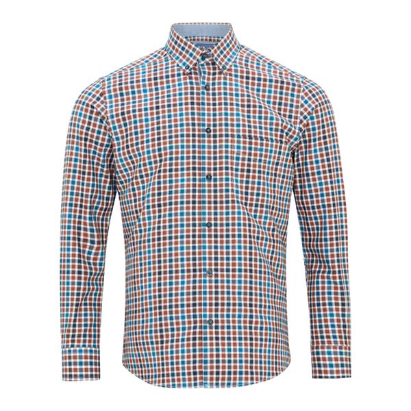 Drifter long sleeve gingham shirt